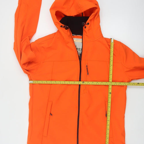 Superdry Men Orange L Trekker Hooded Softshell Windbreaker Jacket
