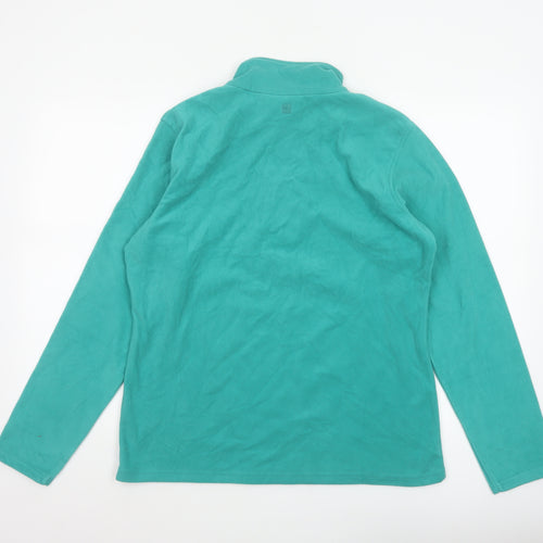 Mountain Warehouse Women Green L Fleece 1/2 Zip Pullover Sweatshirt