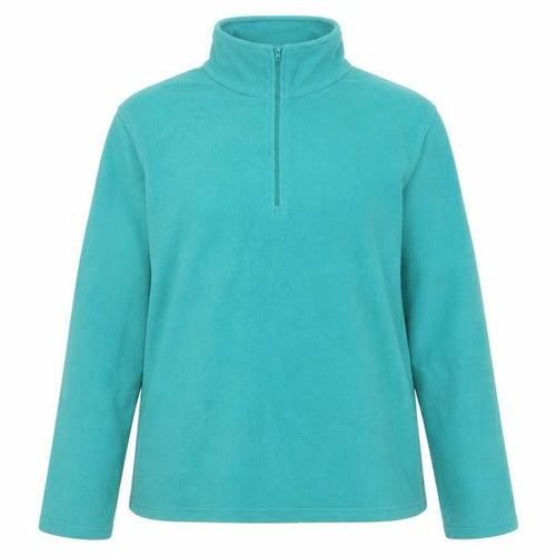 Mountain Warehouse Women Green L Fleece 1/2 Zip Pullover Sweatshirt