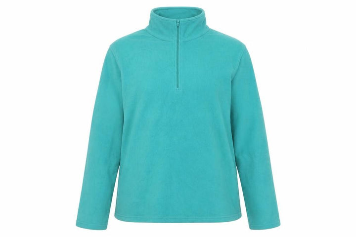 Mountain Warehouse Women Green L Fleece 1/2 Zip Pullover Sweatshirt