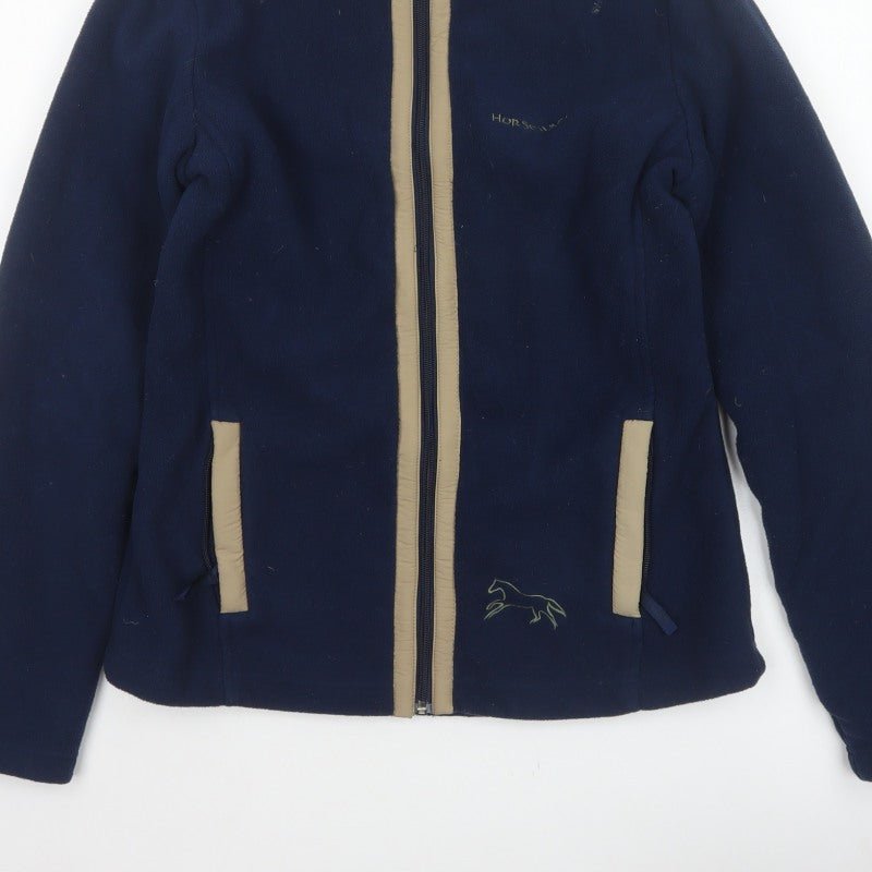 Horseware Women’s Blue Fleece Jacket Size S UK 10/12 Full Zip