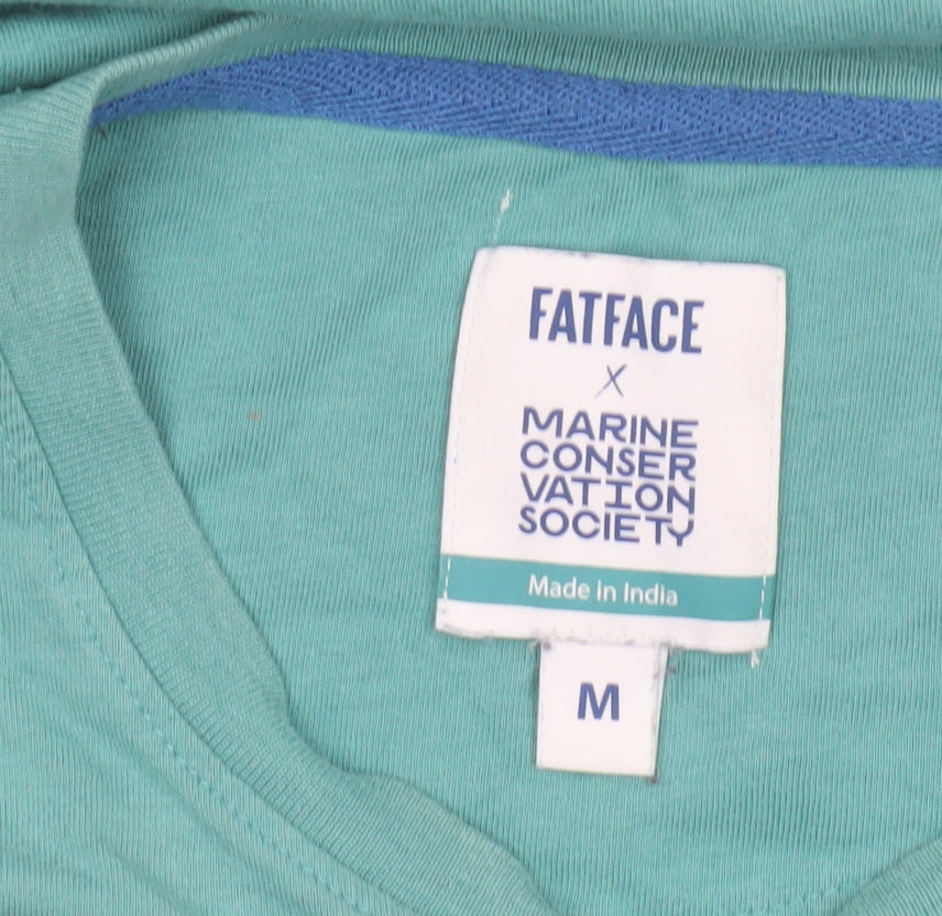 FatFace Men’s Green M Marine Conservation Society Graphic Cotton T-Shirt