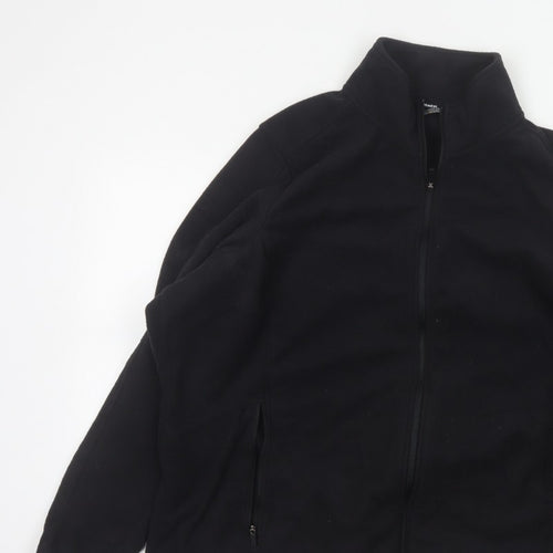 Marks and Spencer Women Black UK 24 Basic Fleece Full Zip Jacket