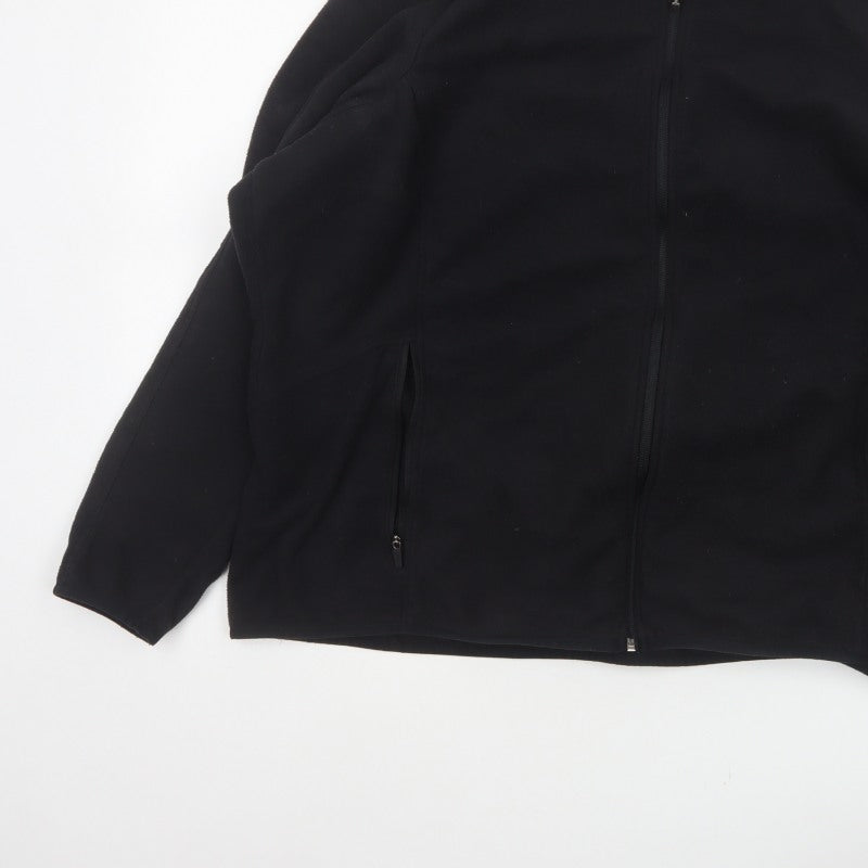 Marks and Spencer Women Black UK 24 Basic Fleece Full Zip Jacket