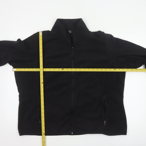 Marks and Spencer Women Black UK 24 Basic Fleece Full Zip Jacket