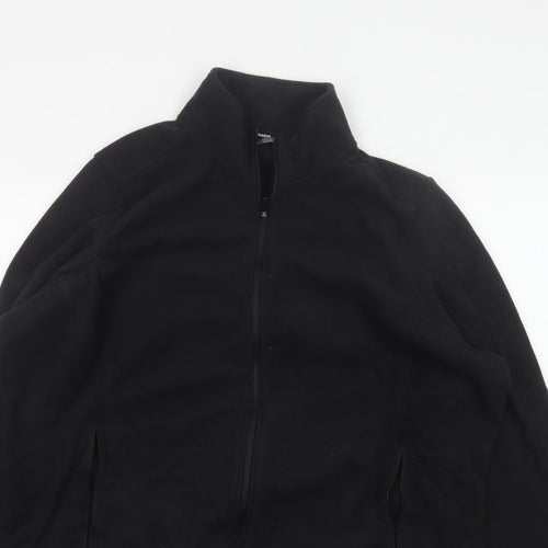 Marks and Spencer Women Black UK 24 Basic Fleece Full Zip Jacket