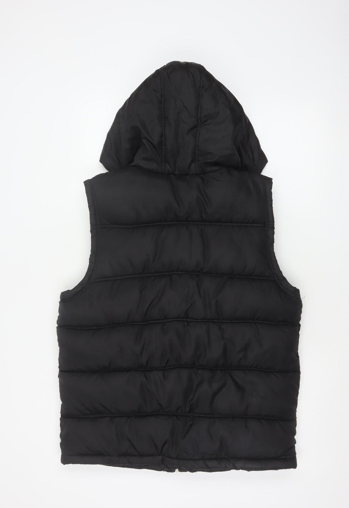 New Look Men Black M Hooded Quilted Puffer Gilet Bodywarmer