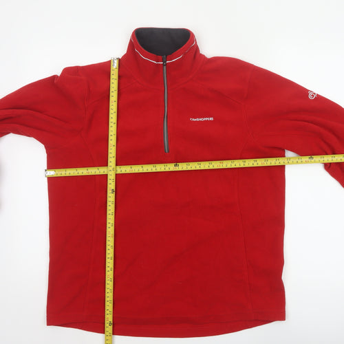 Craghoppers Men’s Red M 1/4 Zip Fleece Sweatshirt Outdoor Hiking