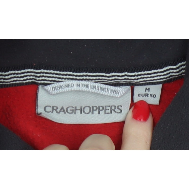 Craghoppers Men’s Red M 1/4 Zip Fleece Sweatshirt Outdoor Hiking