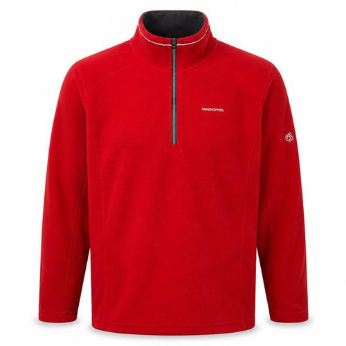 Craghoppers Men’s Red M 1/4 Zip Fleece Sweatshirt Outdoor Hiking