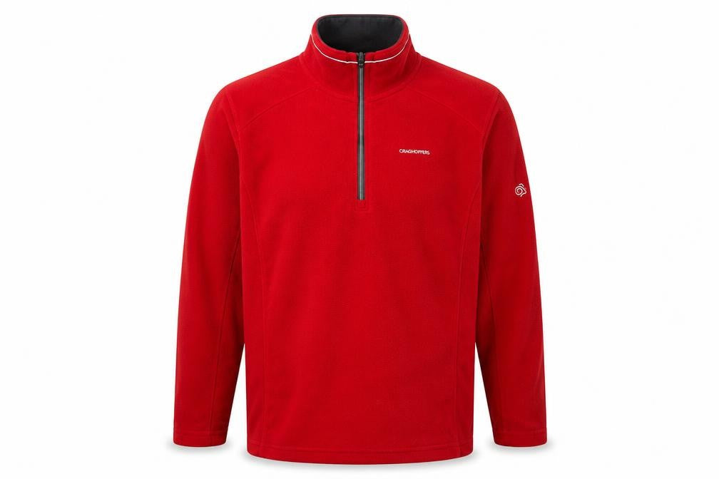 Craghoppers Men’s Red M 1/4 Zip Fleece Sweatshirt Outdoor Hiking