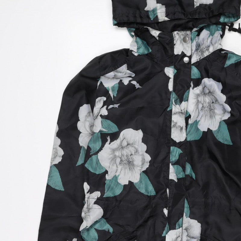 Anthropologie Women’s Multicoloured Floral Hooded Windbreaker Jacket UK 10