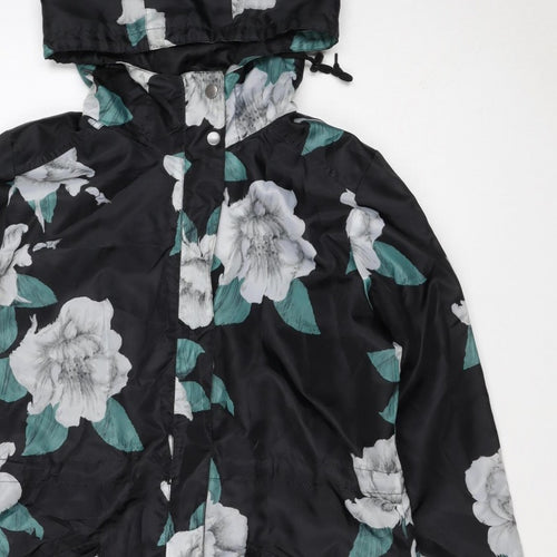Anthropologie Women’s Multicoloured Floral Hooded Windbreaker Jacket UK 10