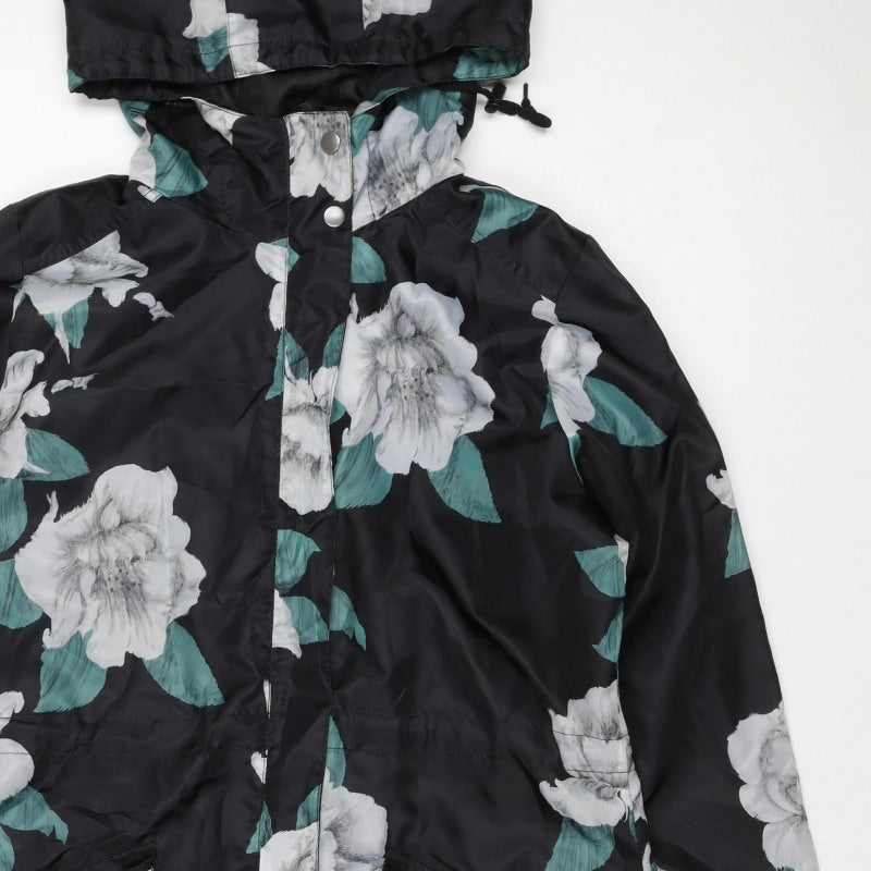 Anthropologie Women’s Multicoloured Floral Hooded Windbreaker Jacket UK 10