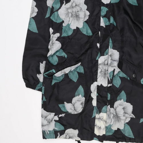 Anthropologie Women’s Multicoloured Floral Hooded Windbreaker Jacket UK 10