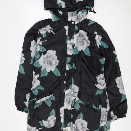 Anthropologie Women’s Multicoloured Floral Hooded Windbreaker Jacket UK 10