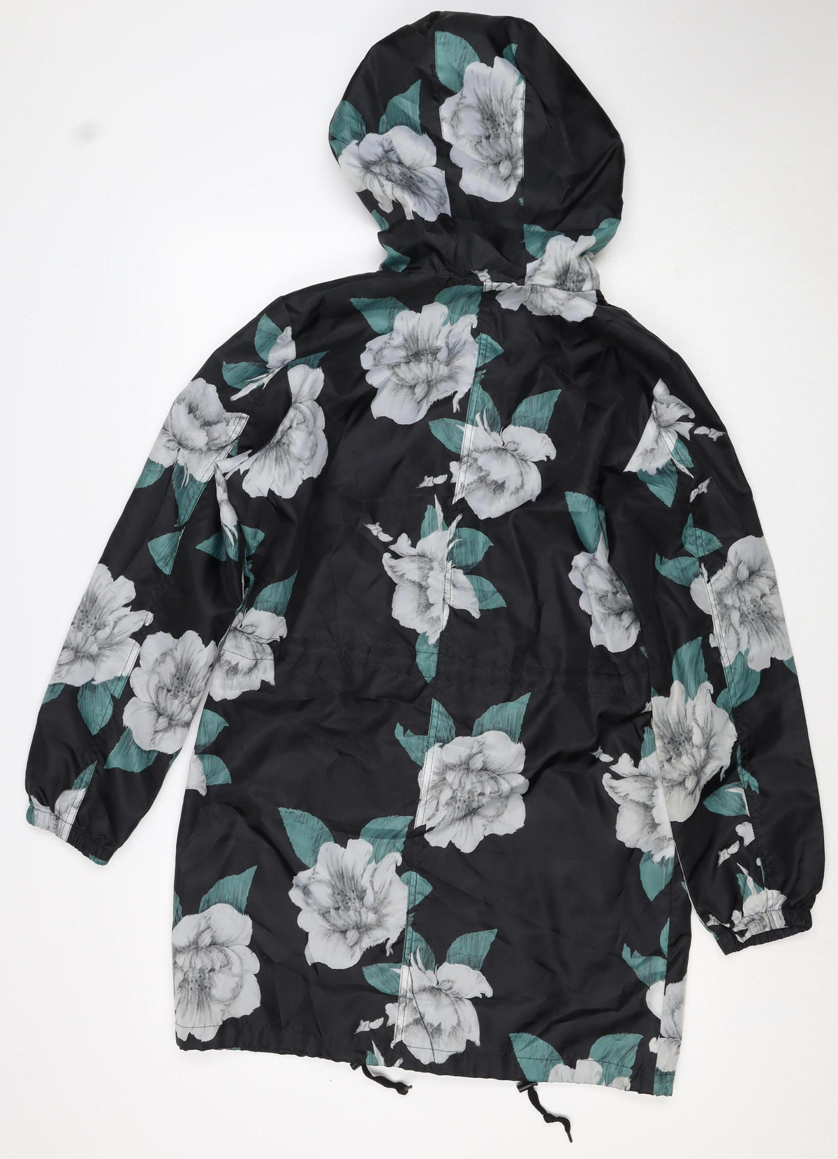 Anthropologie Women’s Multicoloured Floral Hooded Windbreaker Jacket UK 10