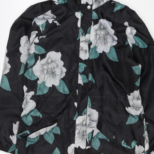 Anthropologie Women’s Multicoloured Floral Hooded Windbreaker Jacket UK 10