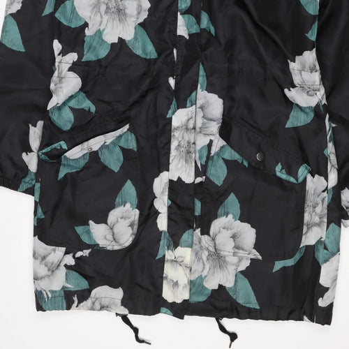 Anthropologie Women’s Multicoloured Floral Hooded Windbreaker Jacket UK 10