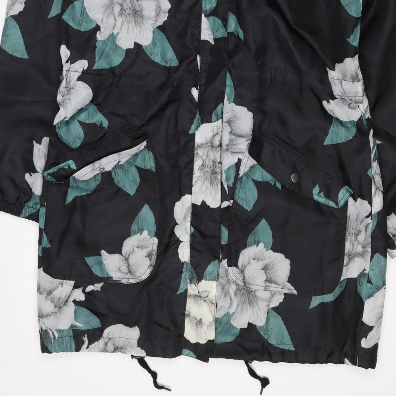 Anthropologie Women’s Multicoloured Floral Hooded Windbreaker Jacket UK 10
