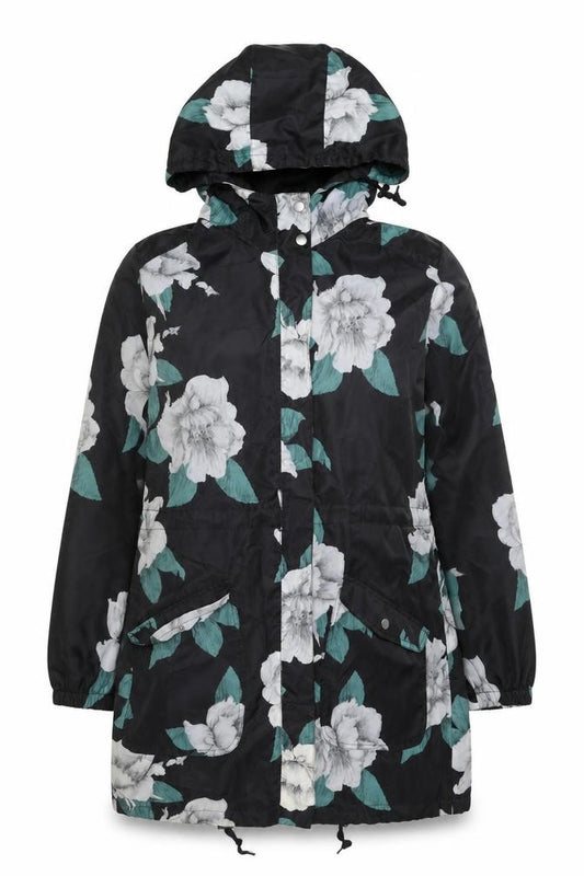 Anthropologie Women’s Multicoloured Floral Hooded Windbreaker Jacket UK 10