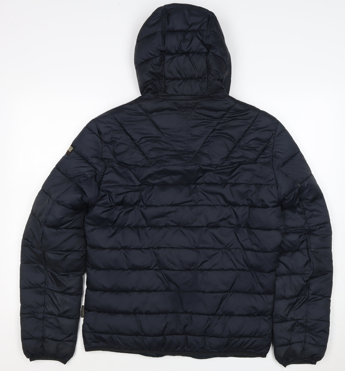Napapijri Men’s Blue S Hooded Quilted Puffer Jacket