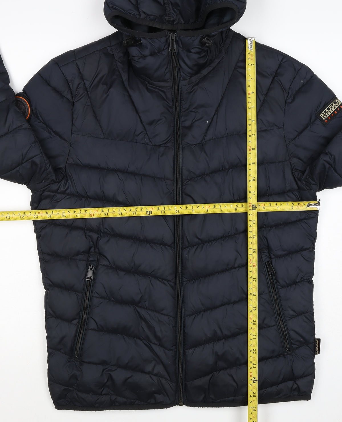 Napapijri Men’s Blue S Hooded Quilted Puffer Jacket