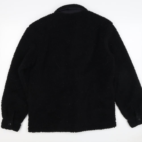 UNIQLO Women’s Black XS Teddy Fleece Button Jacket Collared