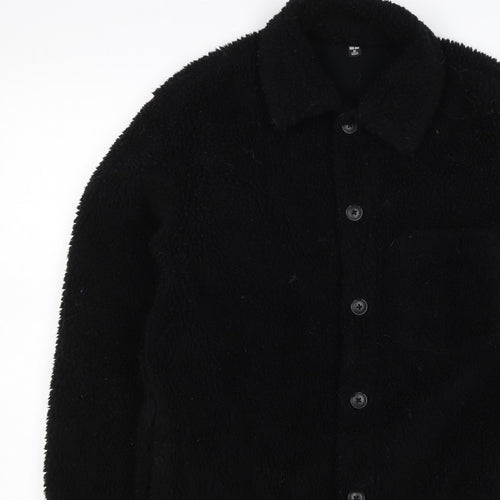 UNIQLO Women’s Black XS Teddy Fleece Button Jacket Collared