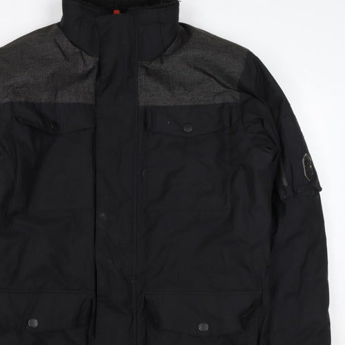Free Country Men’s Black Grey Small Padded Parka Jacket