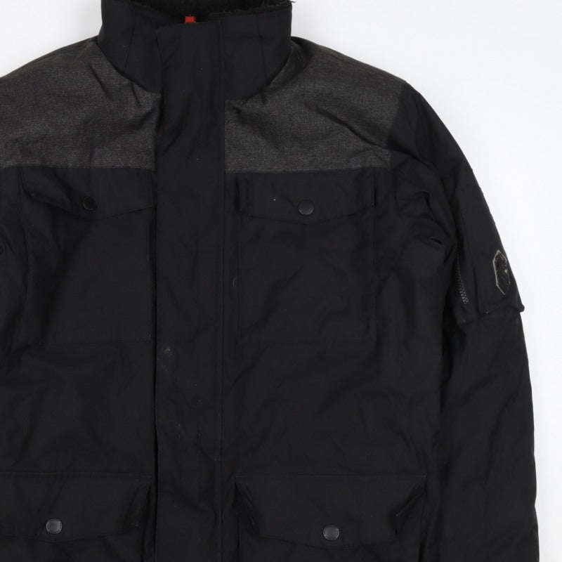 Free Country Men’s Black Grey Small Padded Parka Jacket