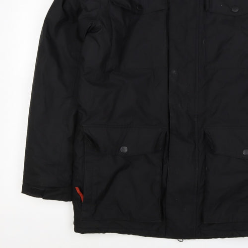 Free Country Men’s Black Grey Small Padded Parka Jacket