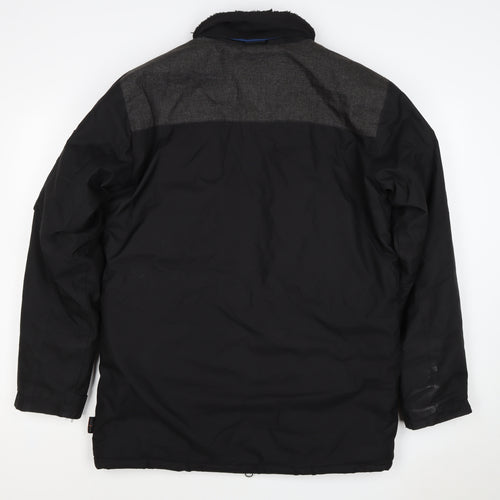 Free Country Men’s Black Grey Small Padded Parka Jacket