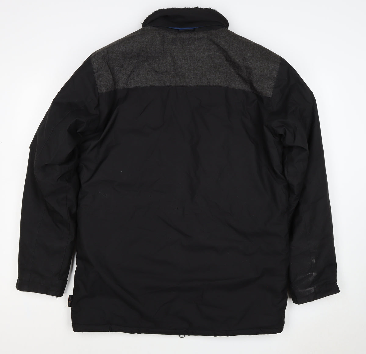 Free Country Men’s Black Grey Small Padded Parka Jacket