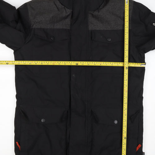Free Country Men’s Black Grey Small Padded Parka Jacket