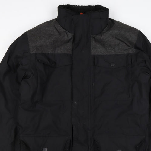 Free Country Men’s Black Grey Small Padded Parka Jacket