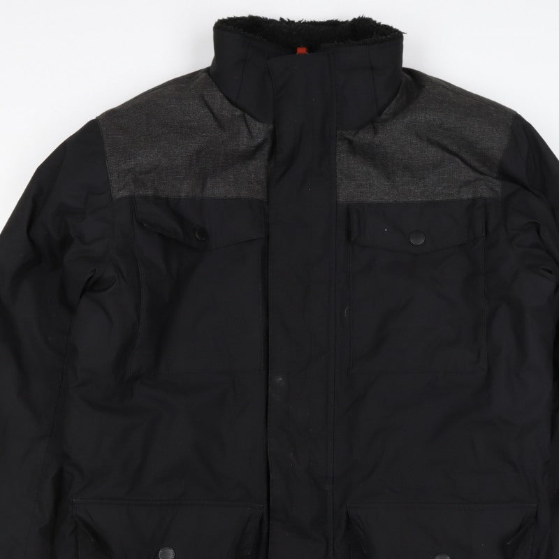 Free Country Men’s Black Grey Small Padded Parka Jacket