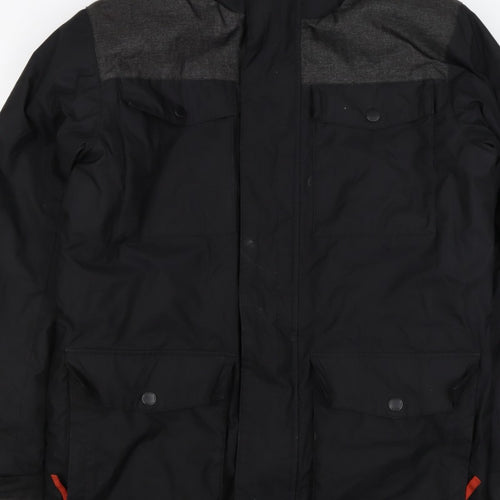 Free Country Men’s Black Grey Small Padded Parka Jacket