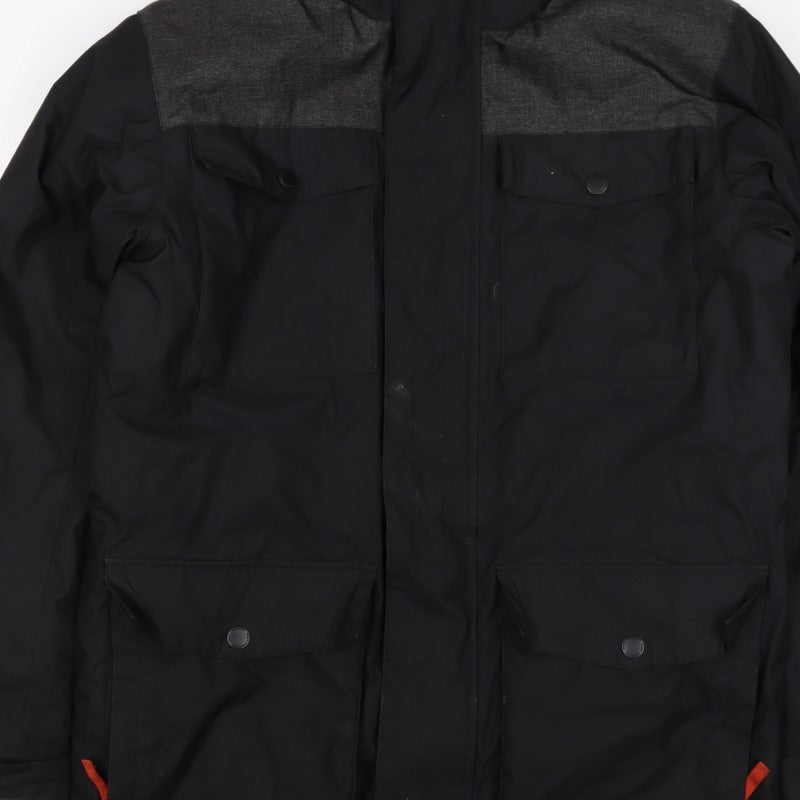 Free Country Men’s Black Grey Small Padded Parka Jacket