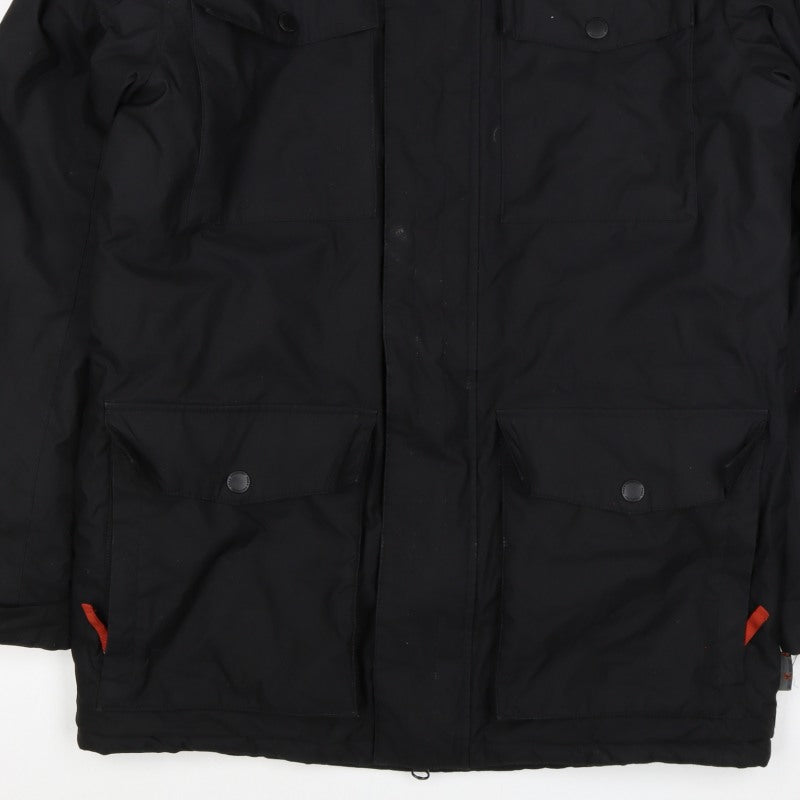 Free Country Men’s Black Grey Small Padded Parka Jacket