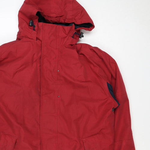 Hawkshead Men’s Red Navy L Hooded Anorak Outdoor Jacket