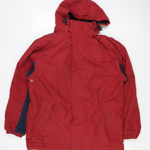 Hawkshead Men’s Red Navy L Hooded Anorak Outdoor Jacket