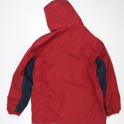 Hawkshead Men’s Red Navy L Hooded Anorak Outdoor Jacket