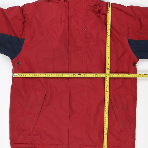 Hawkshead Men’s Red Navy L Hooded Anorak Outdoor Jacket