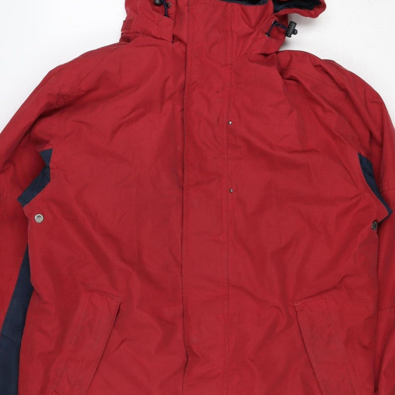 Hawkshead Men’s Red Navy L Hooded Anorak Outdoor Jacket