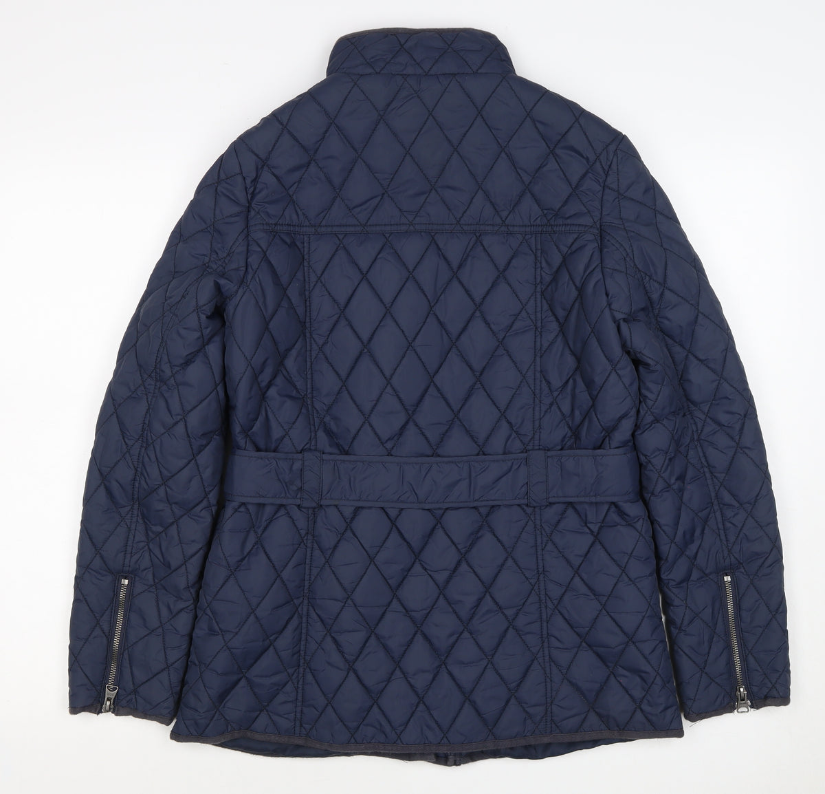 Marks and Spencer Women Blue UK 10 Quilted Belted Jacket