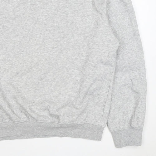 H&M Men Grey Size M Pullover Crew Neck Fleece Sweatshirt