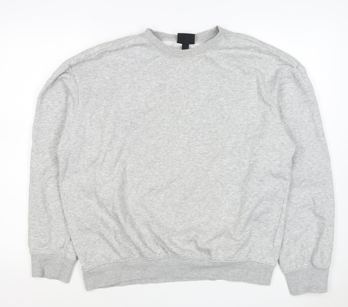 H&M Men Grey Size M Pullover Crew Neck Fleece Sweatshirt