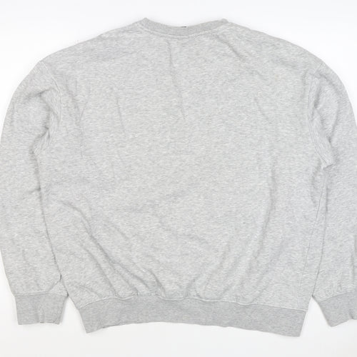 H&M Men Grey Size M Pullover Crew Neck Fleece Sweatshirt