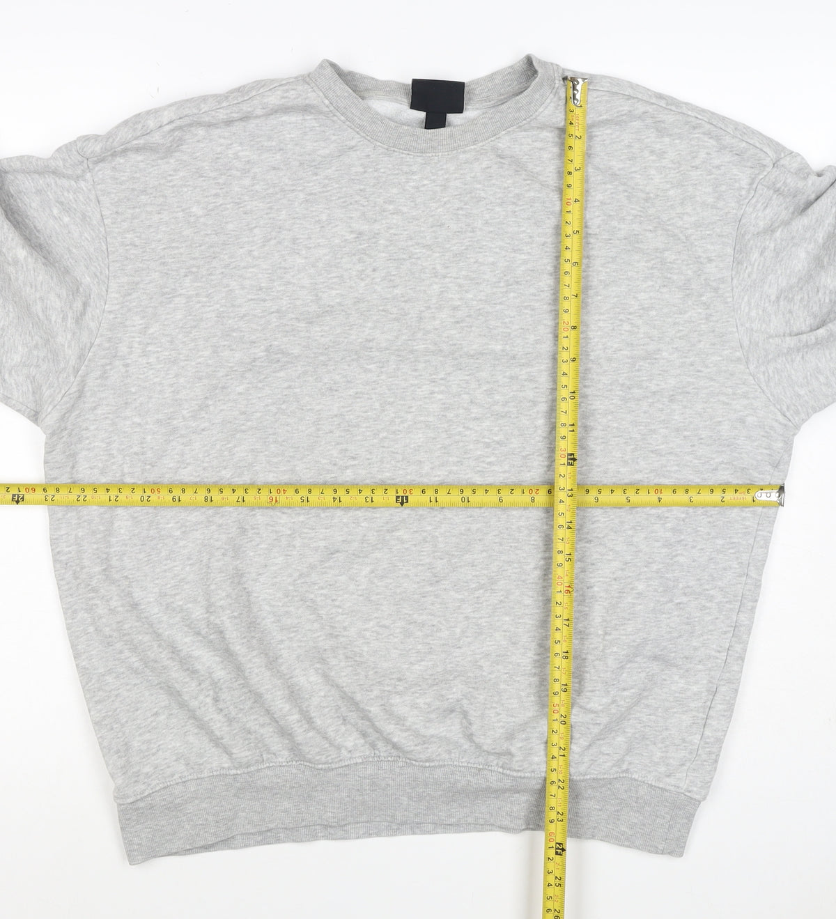 H&M Men Grey Size M Pullover Crew Neck Fleece Sweatshirt